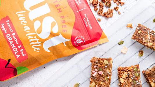 No bake peanut butter & apple granola bars