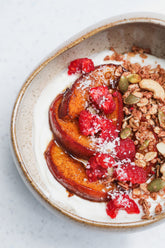 Caramelised Peach Yogurt Bowl