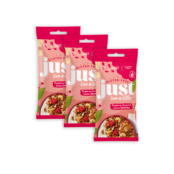 Raspberry, Coconut & Cashew Granola Portion Packs